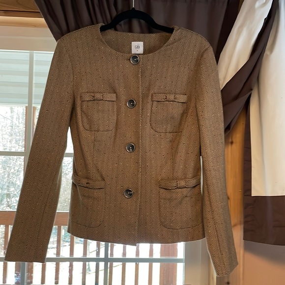CAbi Jackets & Blazers - Cabi brown houndstooth with color dots blazer size M